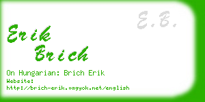 erik brich business card